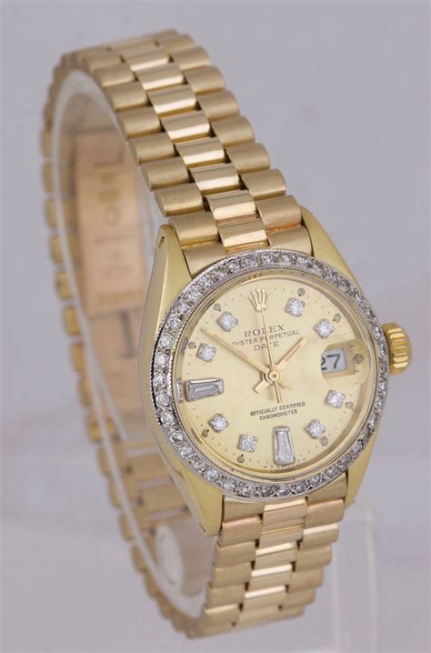 rolex lady ref 6917|ladies gold rolex diamond bezel.